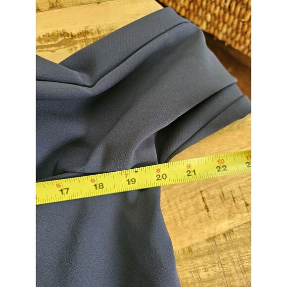 H By Halston Waterfall Caridigan Jacket Women's Size 0 Navy Blue Bell Sleeves - Picture 8 of 9